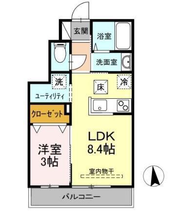 レジデンス花（102） 間取り図画像