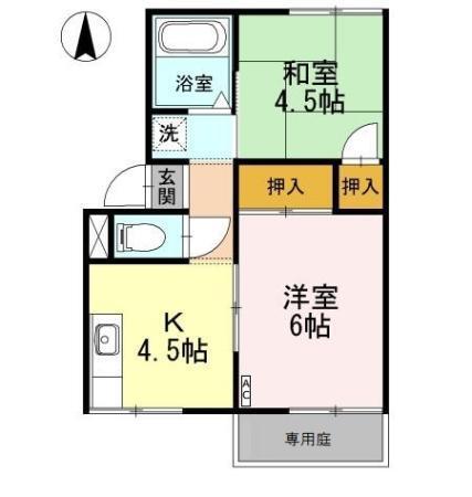 スカイハウス上条（101） 間取り図画像