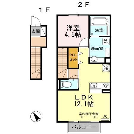 カサベルテ（201） 間取り図画像