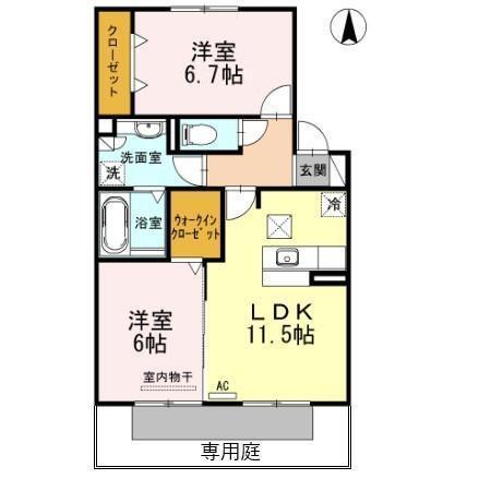 リバーベル（102） 間取り図画像