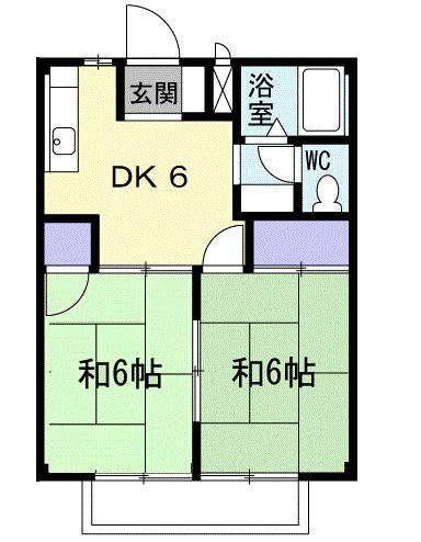 サンハイツ千代（202） 間取り図画像