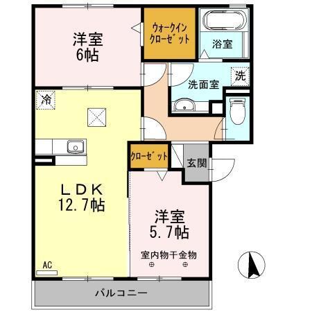 ウィズ　ウィンド（102） 間取り図画像