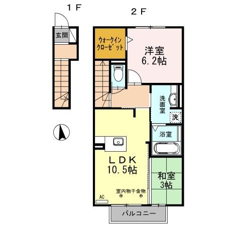 サニーハウス光（202） 間取り図画像