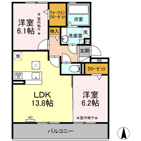 グランディール（102） 間取り図画像