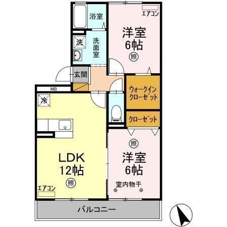 ヴェルドミール本八幡（206） 間取り図画像