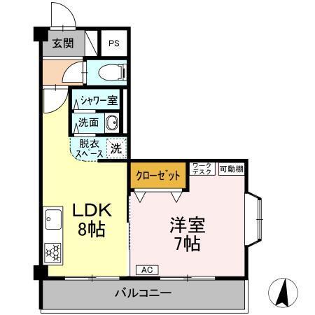 カーサM.U（101） 間取り図画像