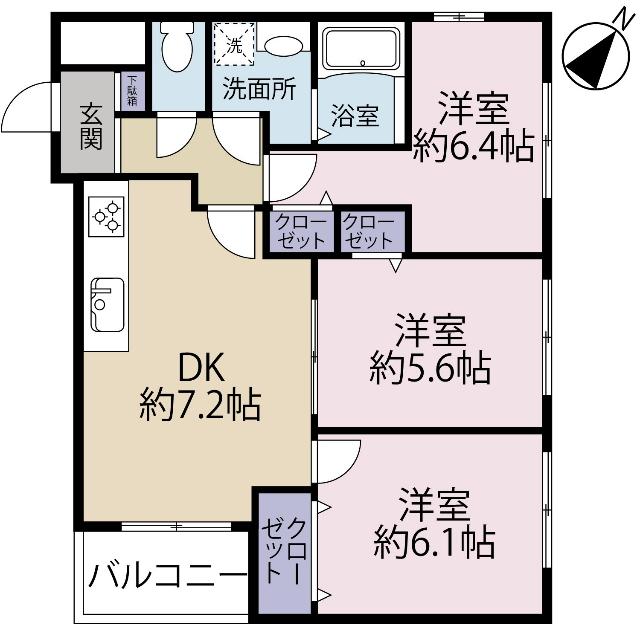 エバーグリーンパレス船橋本町 間取り図画像