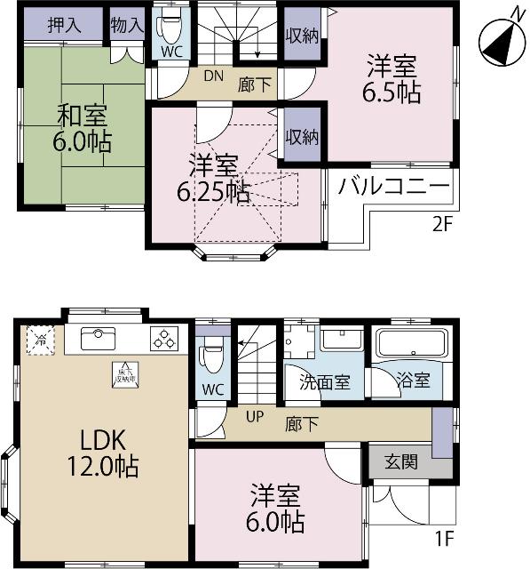市川市欠真間２丁目　中古戸建 間取り図画像