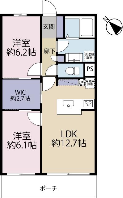 レグザ南市川 間取り図画像