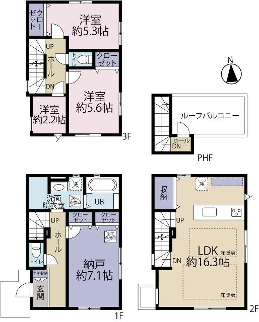 全４棟／４号棟　省エネなＺＥＨ水準住宅 間取り図画像