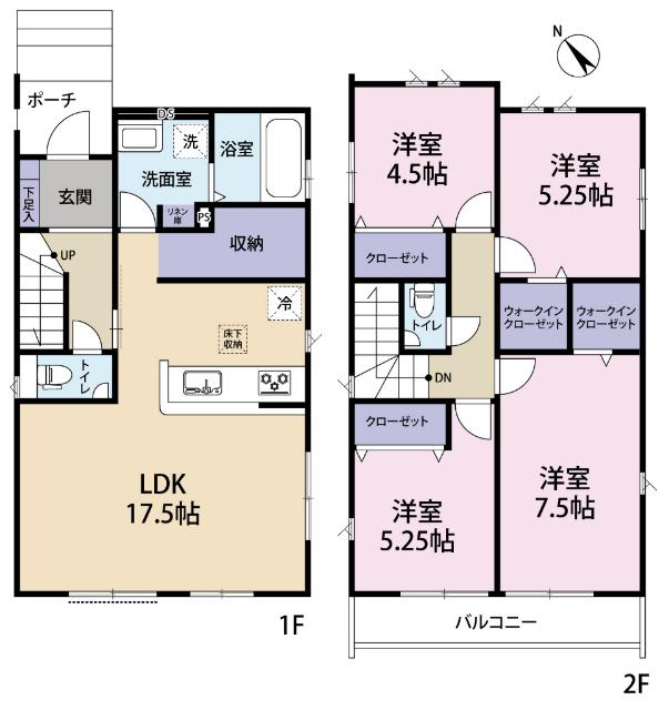 全１棟現場　並列駐車可能な広々駐車場 間取り図画像