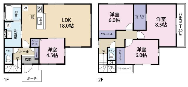 全１棟現場　駐車スペース２台分可能 間取り図画像