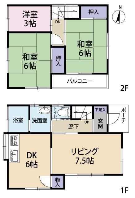 4DKの使いやすい間取り。1階リフォーム済みのため、現地で室内状態をご確認ください。
