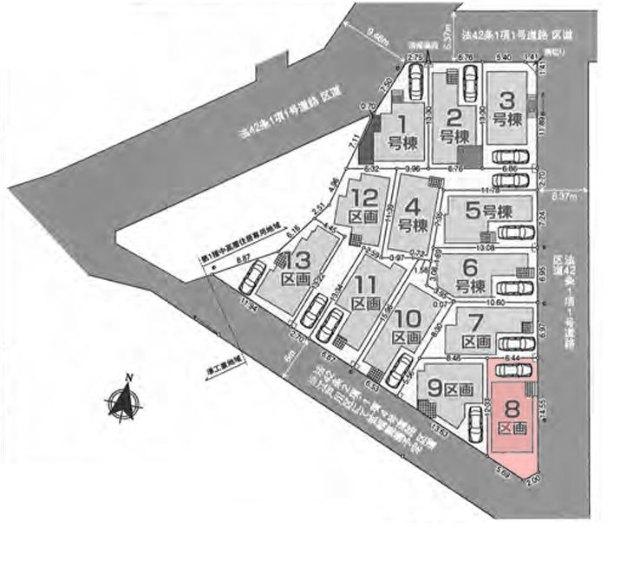 全１３区画／８区画　 区画図