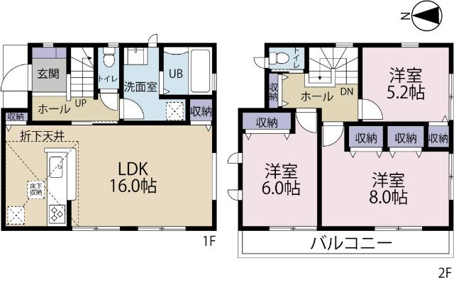 全１棟現場　近隣に生活施設充実 間取り図画像