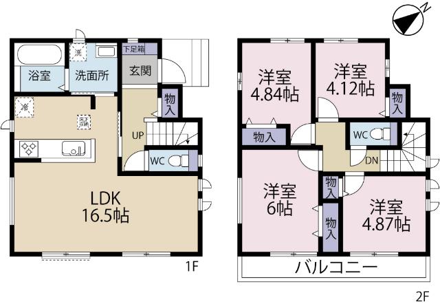 全１棟現場　確かな品質の長期優良住宅 間取り図画像