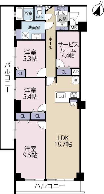 ルネ南市川 間取り図画像