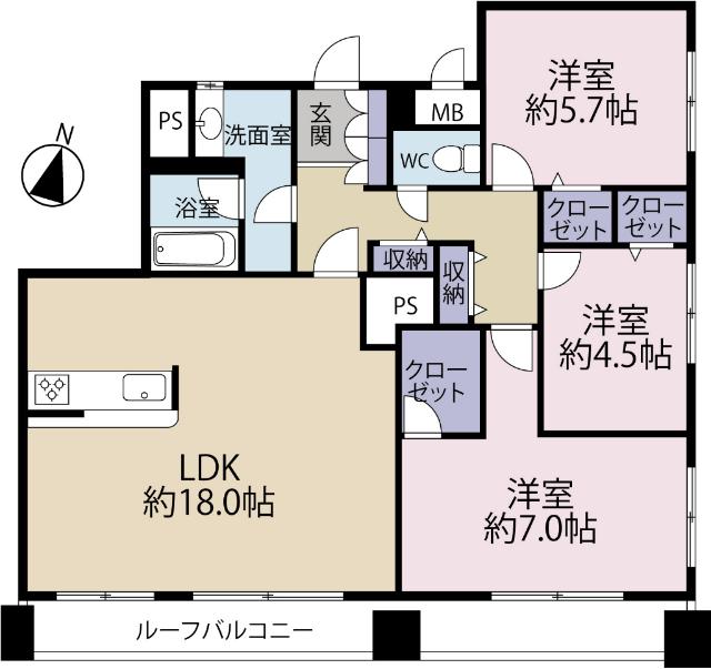 ライオンズマンション小岩第３ 間取り図画像