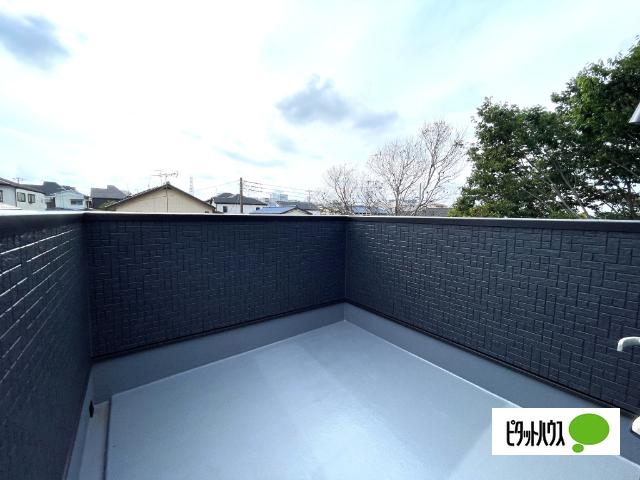全１棟現場　のんびり過ごせるスカイバルコニー バルコニー