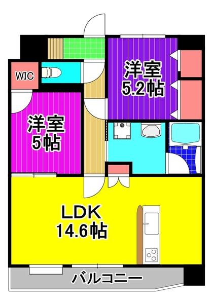 SQUARE春日（501） 間取り図画像