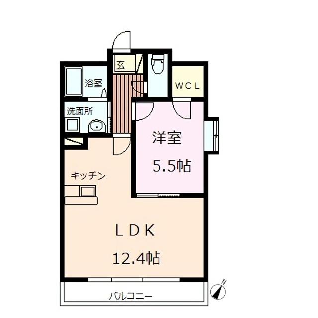 角部屋1号室タイプ