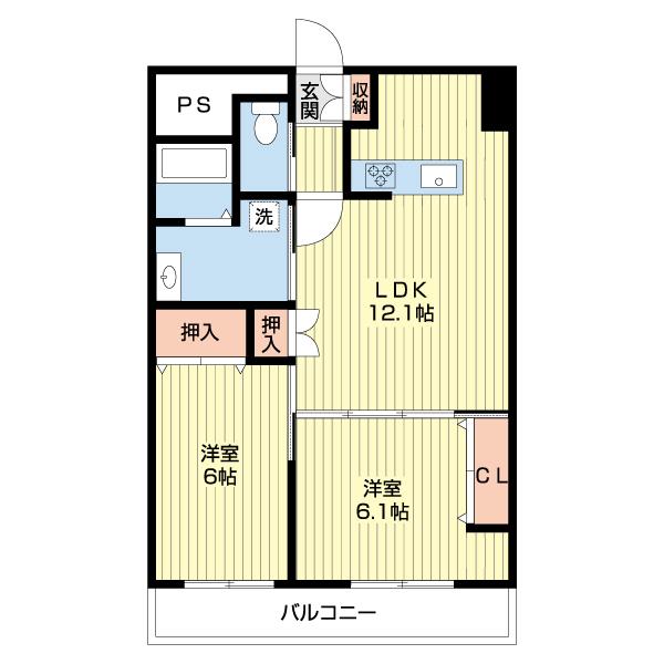 アンソレイエ（505） 間取り図画像