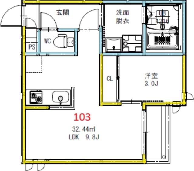 GRANDTICラフィナス蓮台寺（103） 間取り図画像