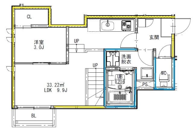 GRANDTIC益城（201） 間取り図画像