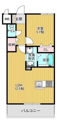熊本市東区保田窪本町マンション 間取り図画像