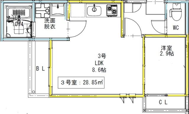 G-smart Charmant（203） 間取り図画像