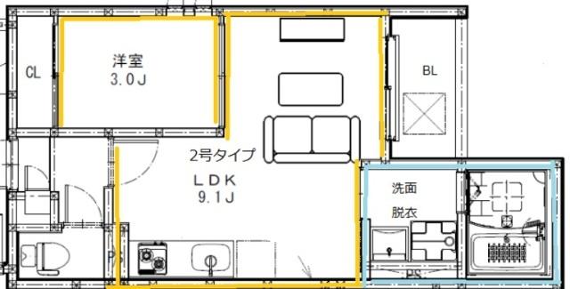 REGALEST新大江（302） 間取り図画像