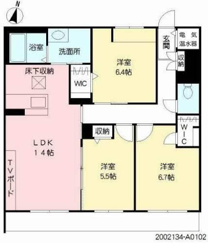 グレースガーデン田井島　＊＊（102） 間取り図画像