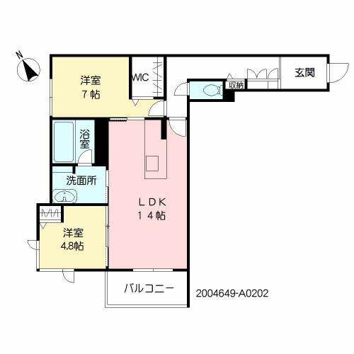 RICCO藤崎宮（202） 間取り図画像