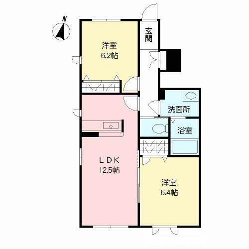 ピエソンプラン　Ⅰ棟（103） 間取り図画像