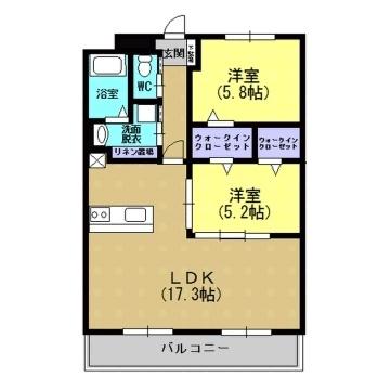 グランディールはませんⅡ（201） 間取り図画像