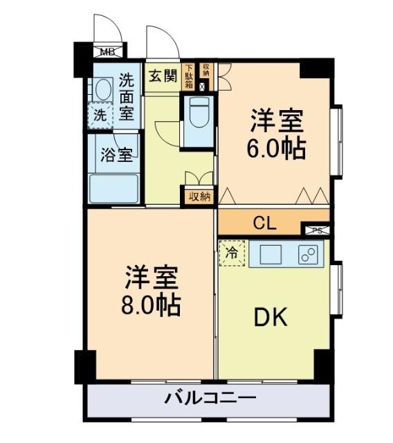 グローリーハイムⅡ（411） 間取り図画像