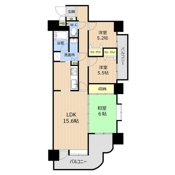 ファーストグランド水前寺（1406） 間取り図画像