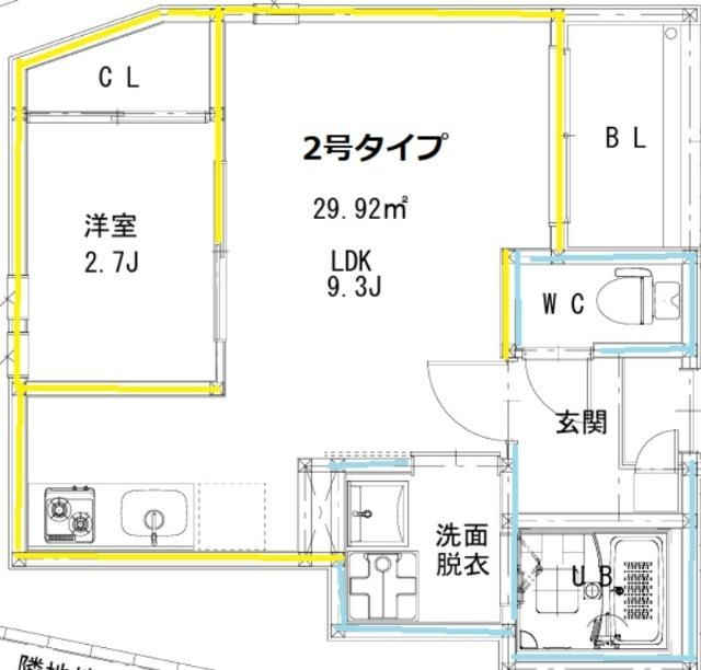 R-smart熊大病院A（302） 間取り図画像