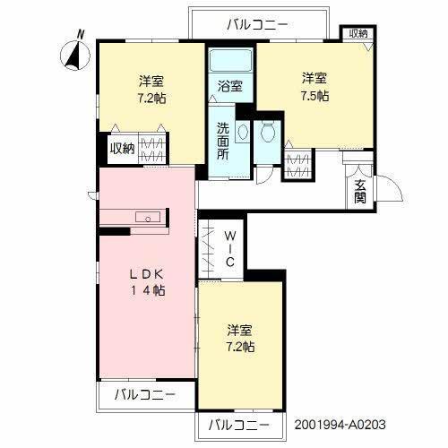 リラ（102） 間取り図画像