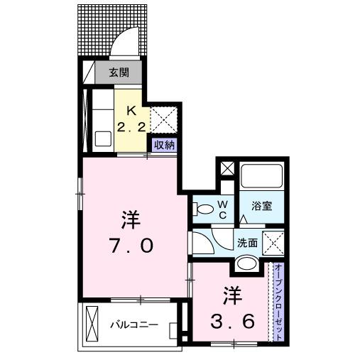 イーストサイド（102） 間取り図画像