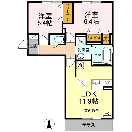 ハピネス江越（103） 間取り図画像