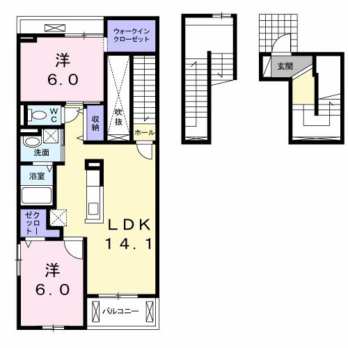 ボヌール　ミヤ（303） 間取り図画像