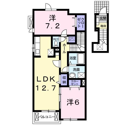 ボヌール弐番館（202） 間取り図画像