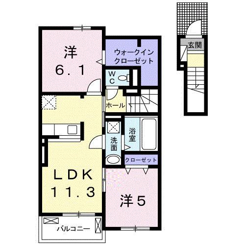 ヒラソール（202） 間取り図画像