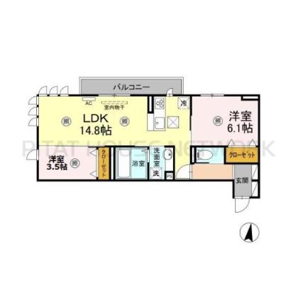 間取りは反転タイプになります。