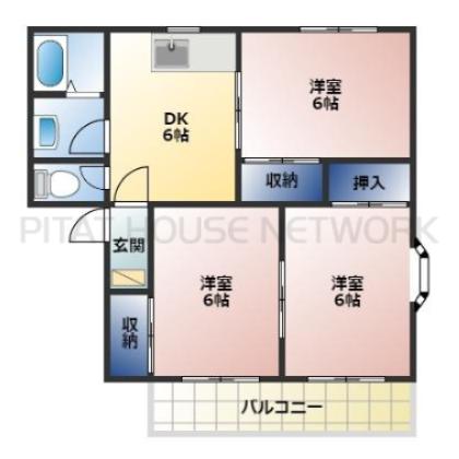 間取りは反転タイプになります。