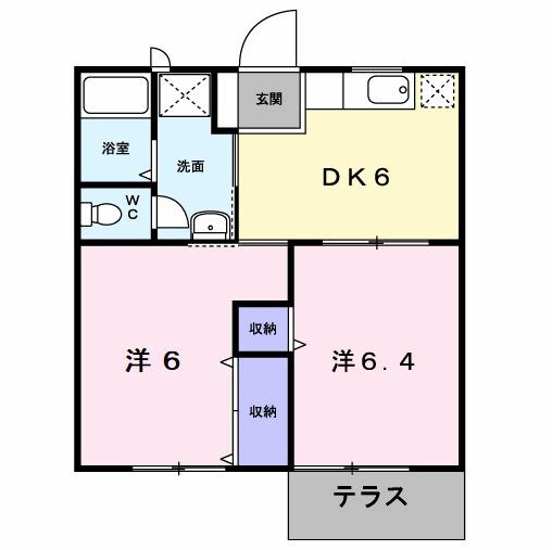 フェニックス徳吉Ｂ（101） 間取り図画像