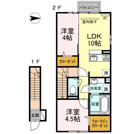 HN's D-room in 楡（208） 間取り図画像
