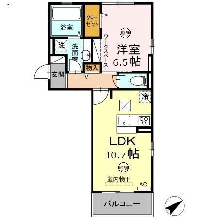 D-room柳町（101） 間取り図画像