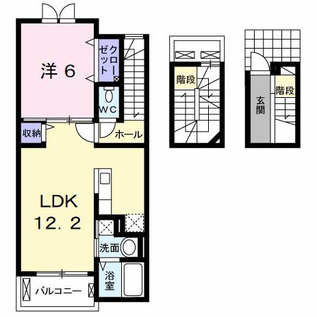 エスカーザ（302） 間取り図画像